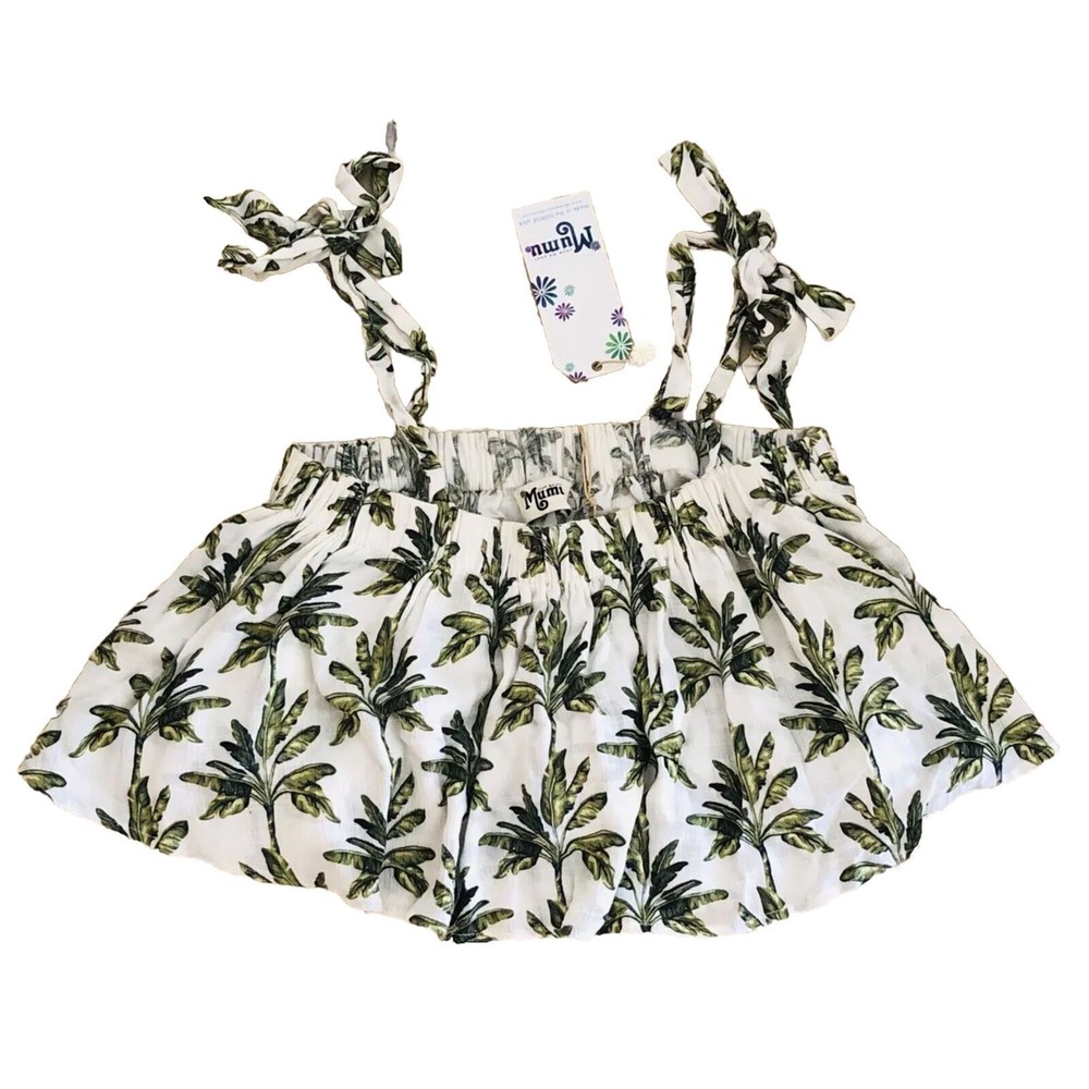 Show Me Your Mumu Poppy Swing Crop Top Palm Tree Print OS